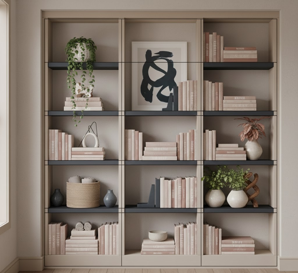 Rule of thirds in shelf arrangement