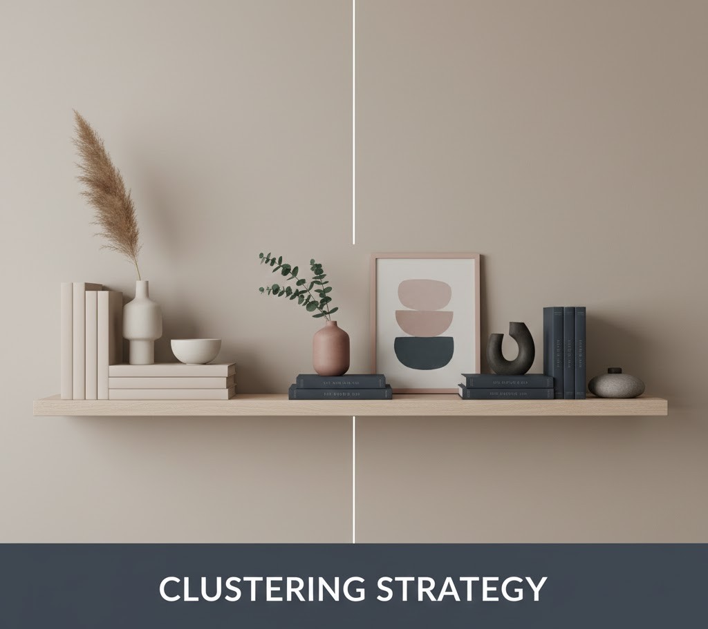 Grouped items by color and size